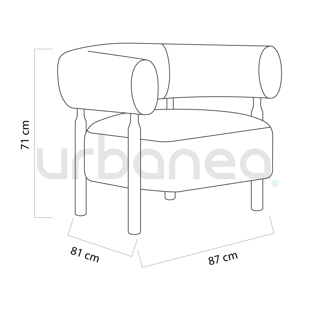 Sillón Littleton Dimensiones