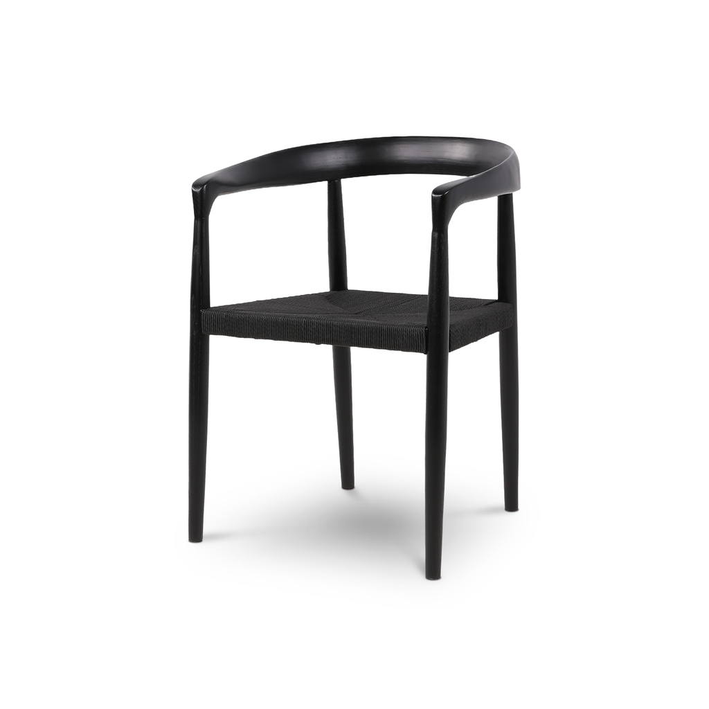 [440020000018] Silla Kiro (Tejido Natural Negro, Olmo Negro Rústico)